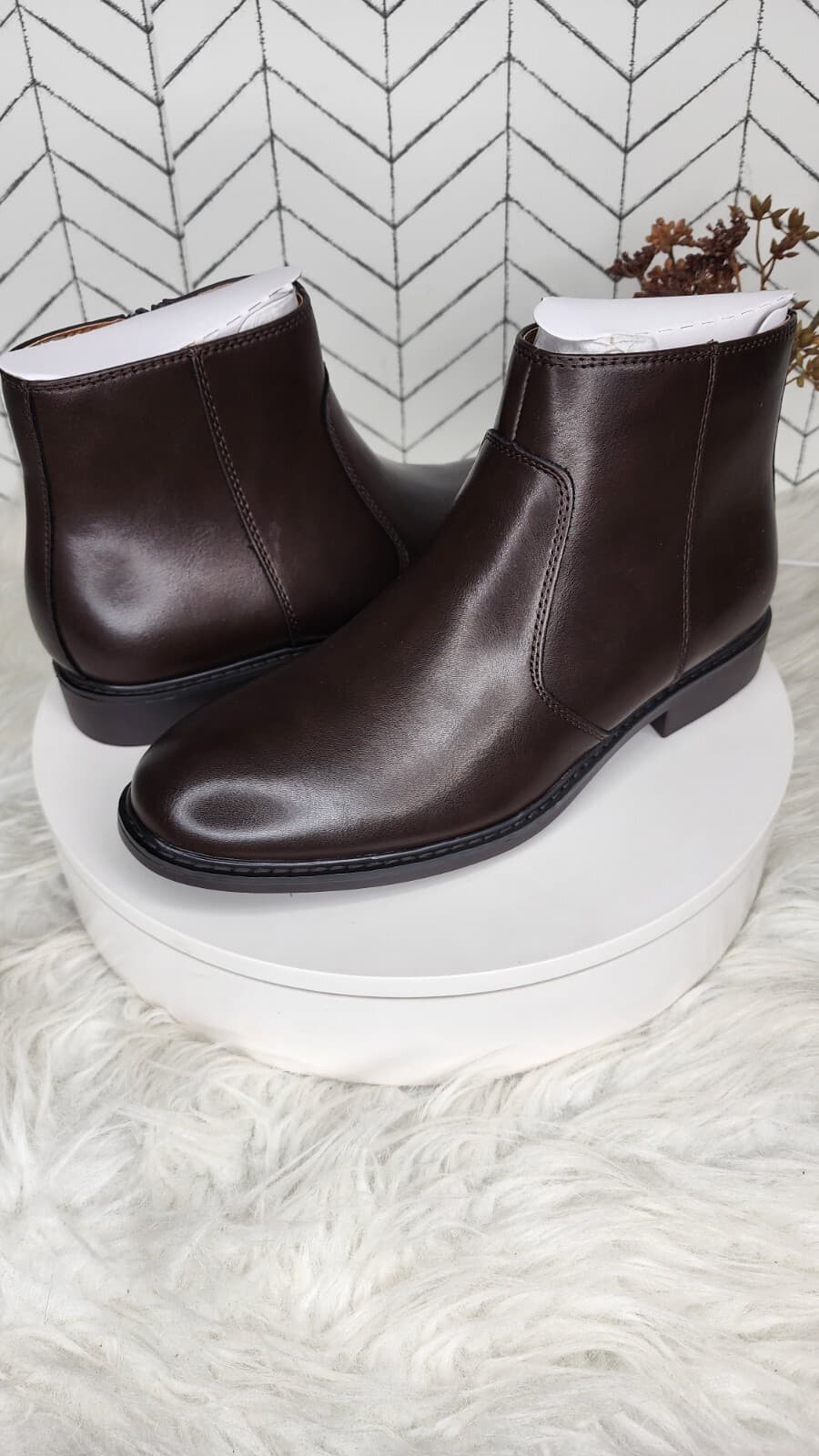 Alfani Men's Liam Side-Zip Boots, Espresso - Size 7.5 - Thumbnail 3