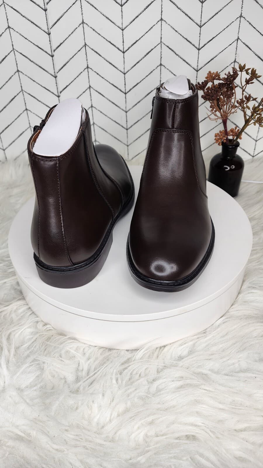 Alfani Men's Liam Side-Zip Boots, Espresso - Size 11.5 - Thumbnail 4