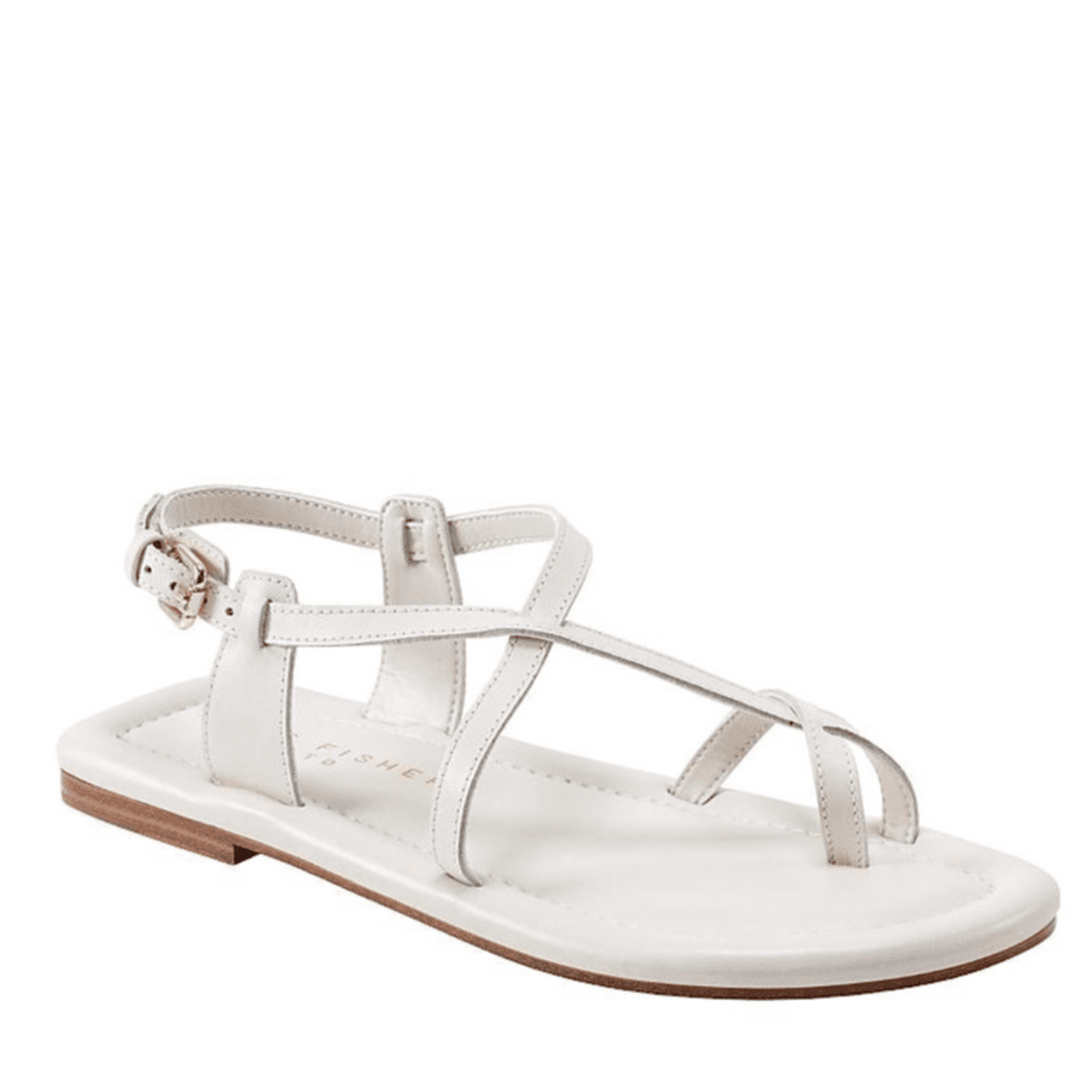 NEW - Marc Fisher LTD Gerty Women’s Ivory Strappy Flat Sandals Leather Size 10 - Thumbnail 2
