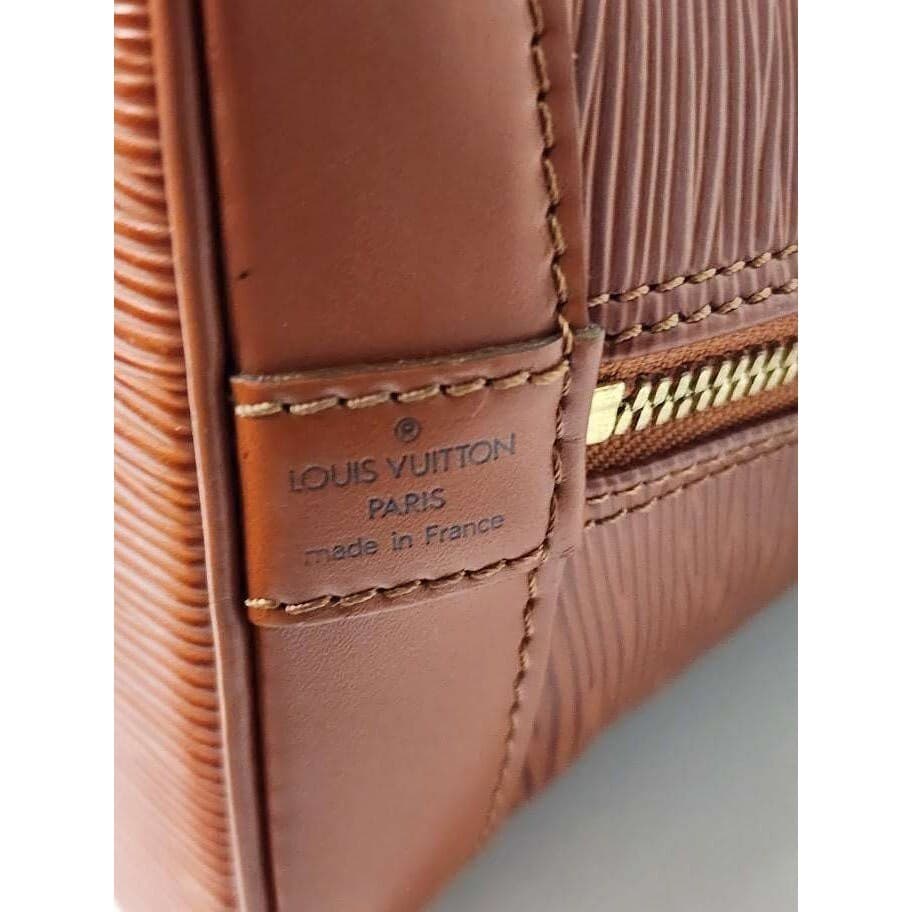Authentic Louis Vuitton Alma Brown Epi Handbag – Pre-Owned Luxury - Thumbnail 14