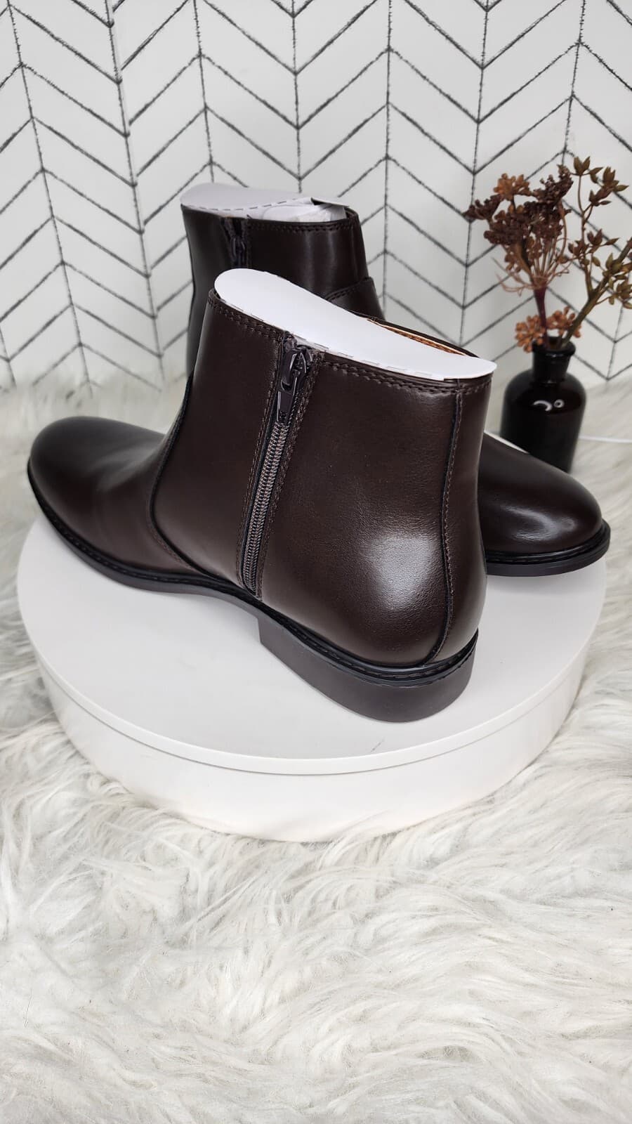 Alfani Men's Liam Side-Zip Boots, Espresso - Size 9 - Thumbnail 6