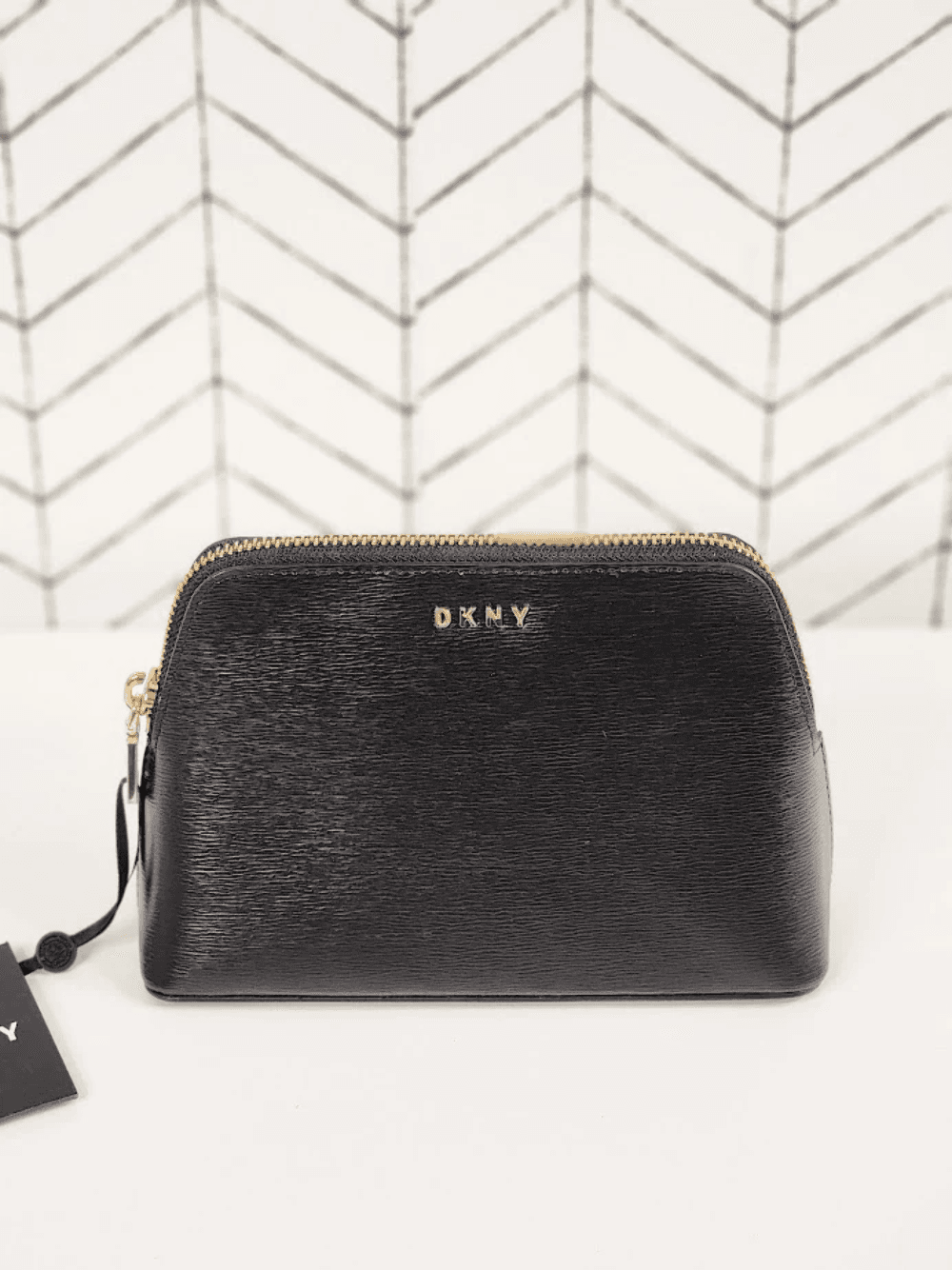 DKNY Bryant Leather Cosmetic Pouch - Thumbnail 2