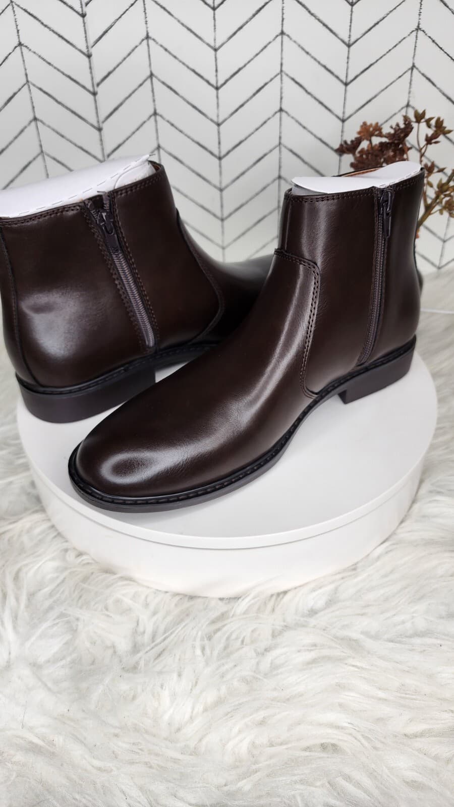 Alfani Men's Liam Side-Zip Boots, Espresso - Size 9 - Thumbnail 7