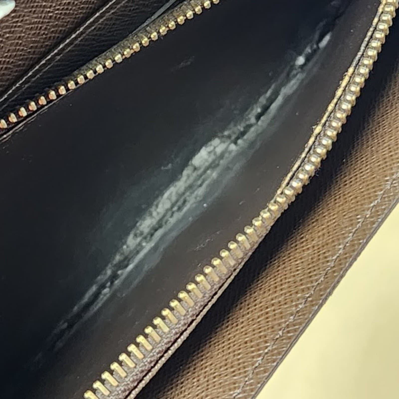 Authentic Louis Vuitton Damier Ebene Portefeuille Sarah Long Bifold Wallet - Thumbnail 10