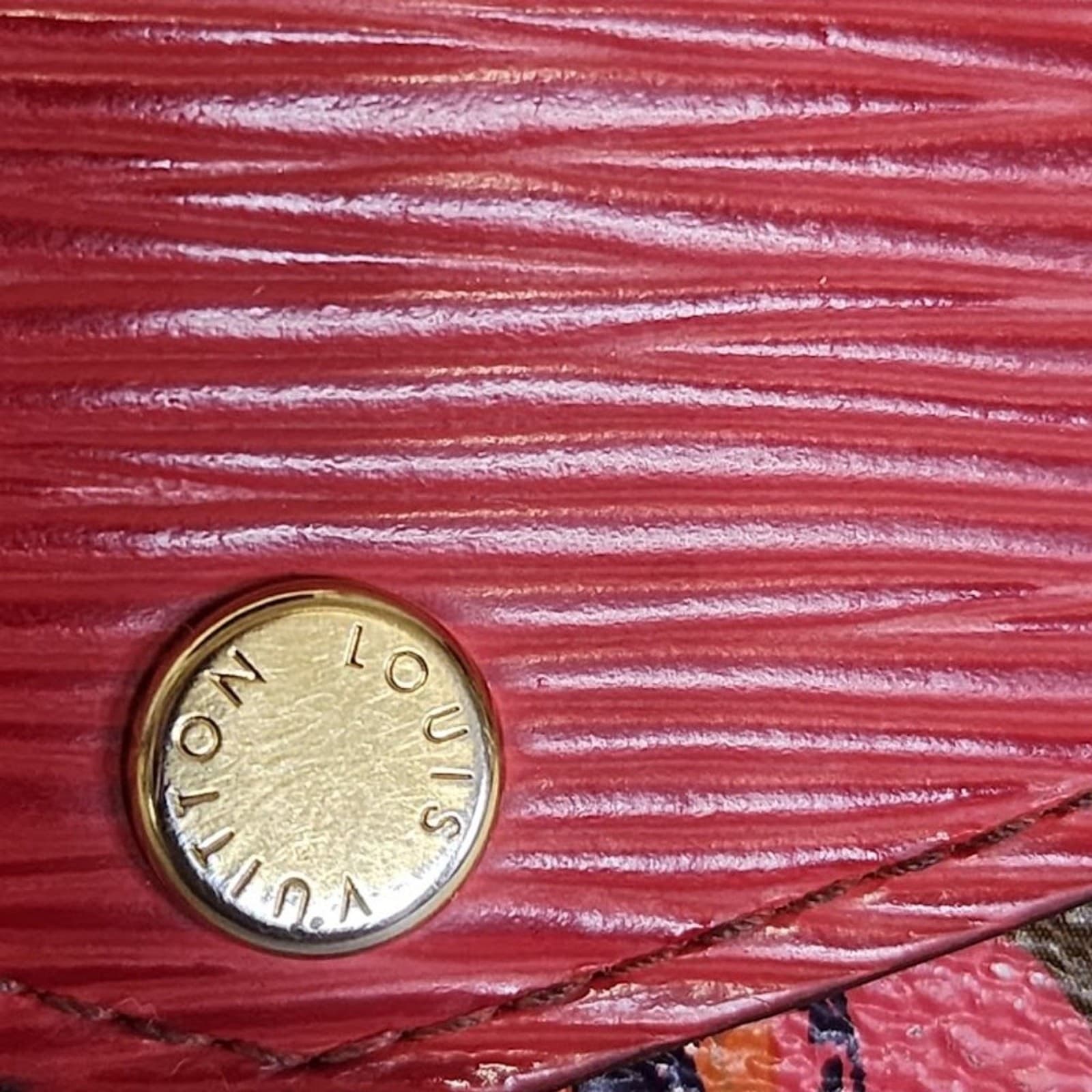 Louis Vuitton Coquelicot Monogram Ramages Sarah Wallet Epi Leather - Thumbnail 6