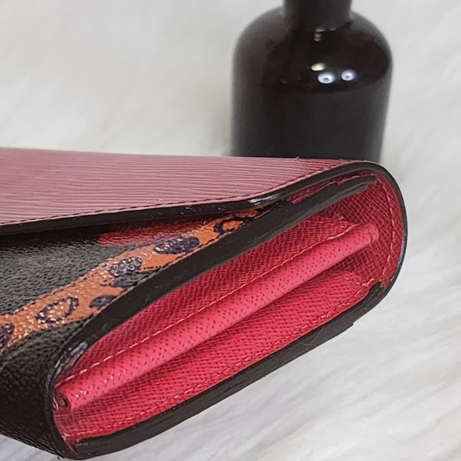 Louis Vuitton Coquelicot Monogram Ramages Sarah Wallet Epi Leather - Thumbnail 12