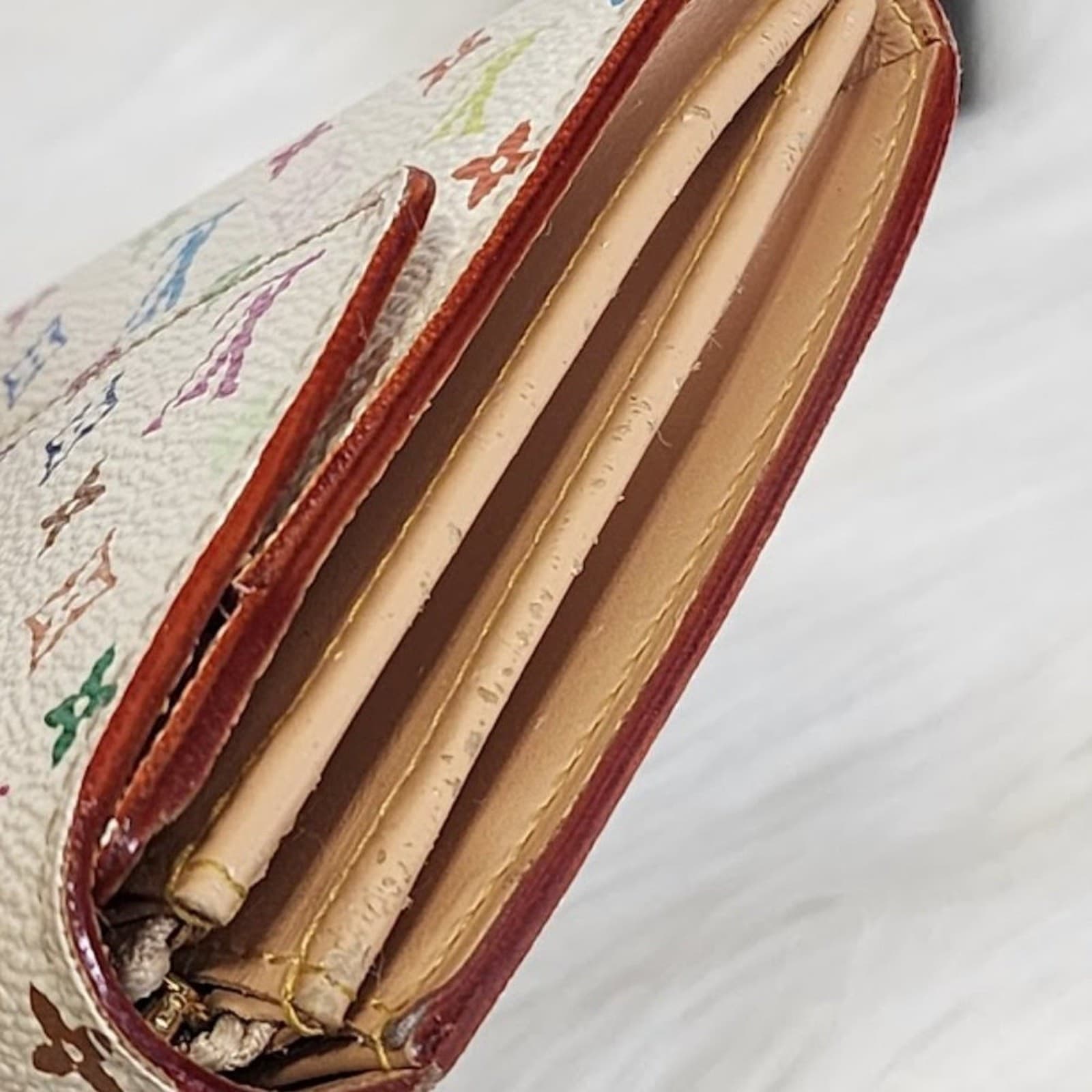 Louis Vuitton Murakami Multicolor Portefeuille Sarah Wallet - Thumbnail 7