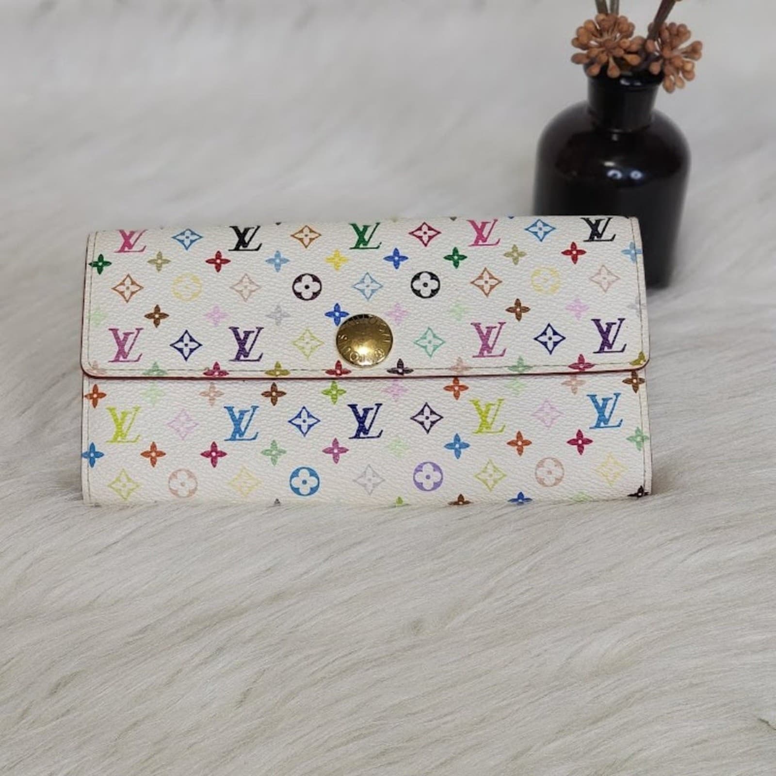 Louis Vuitton Murakami Multicolor Portefeuille Sarah Wallet - Thumbnail 2