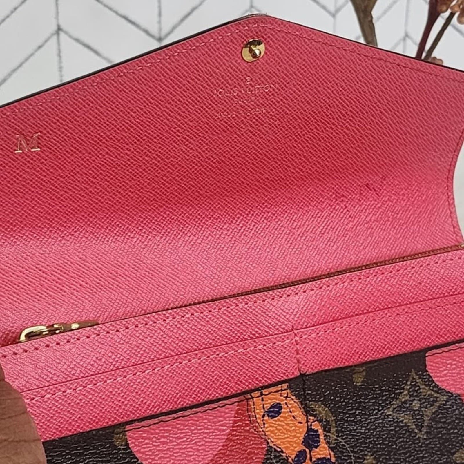 Louis Vuitton Coquelicot Monogram Ramages Sarah Wallet Epi Leather - Thumbnail 8