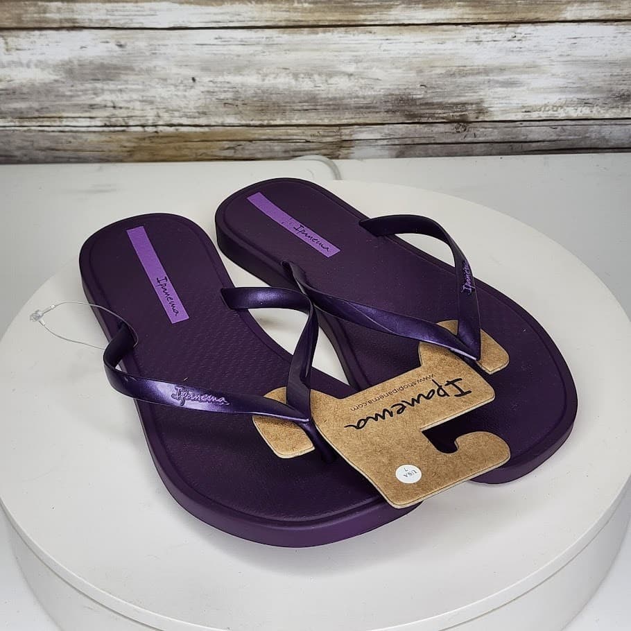 NEW - Ipanema Solar Colors Women’s Metallic Flip Flop Sandals Size 7 - Thumbnail 5