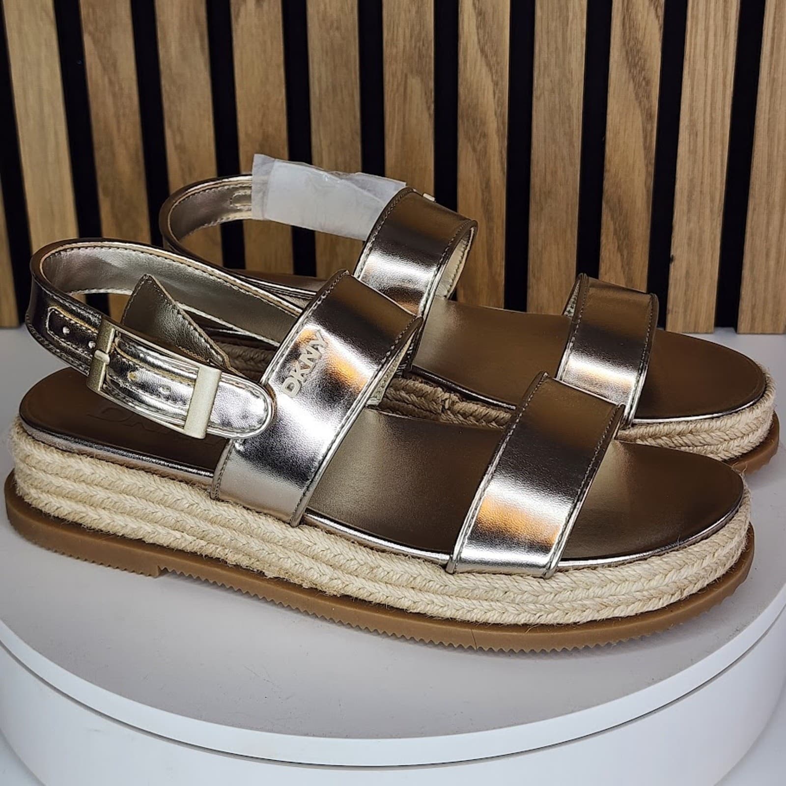 NEW - DKNY Bernae Women’s Slingback Sandals Champagne - Size 7.5 M - Thumbnail 2