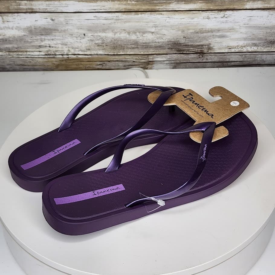 NEW - Ipanema Solar Colors Women’s Metallic Flip Flop Sandals Size 7 - Thumbnail 2