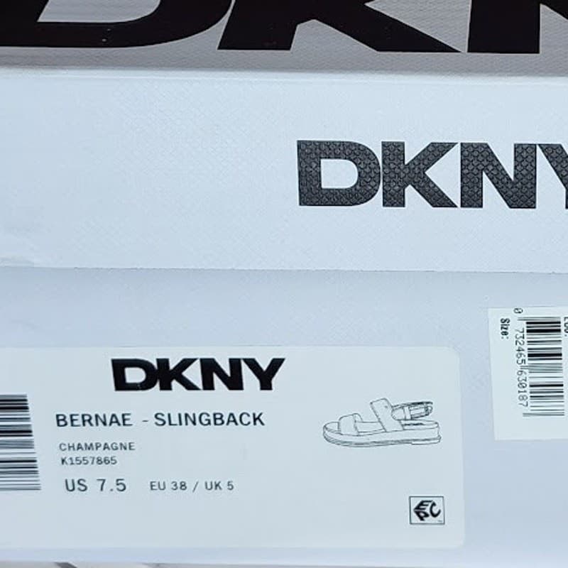 NEW - DKNY Bernae Women’s Slingback Sandals Champagne - Size 7.5 M - Thumbnail 10