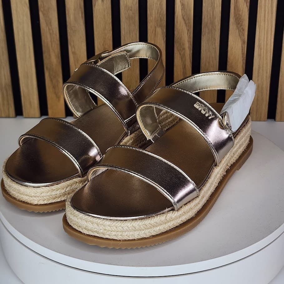 NEW - DKNY Bernae Women’s Slingback Sandals Champagne - Size 5 M - Thumbnail 7