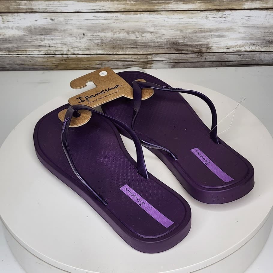 NEW - Ipanema Solar Colors Women’s Metallic Flip Flop Sandals Size 7 - Thumbnail 3