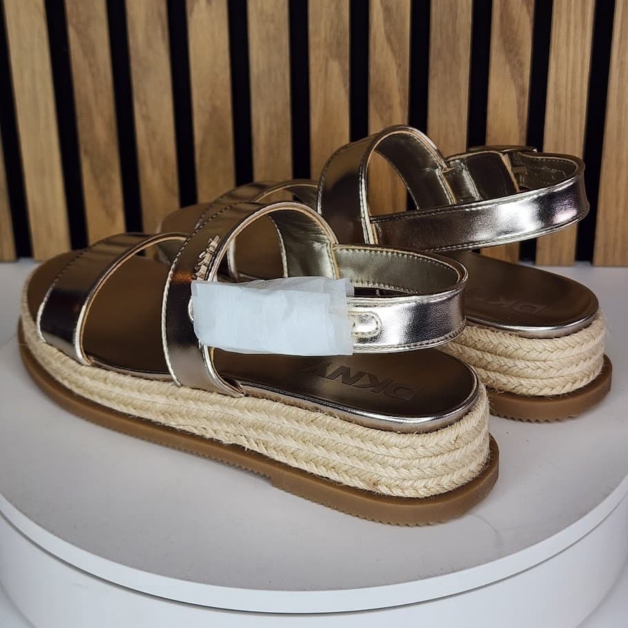 NEW - DKNY Bernae Women’s Slingback Sandals Champagne - Size 5 M - Thumbnail 5