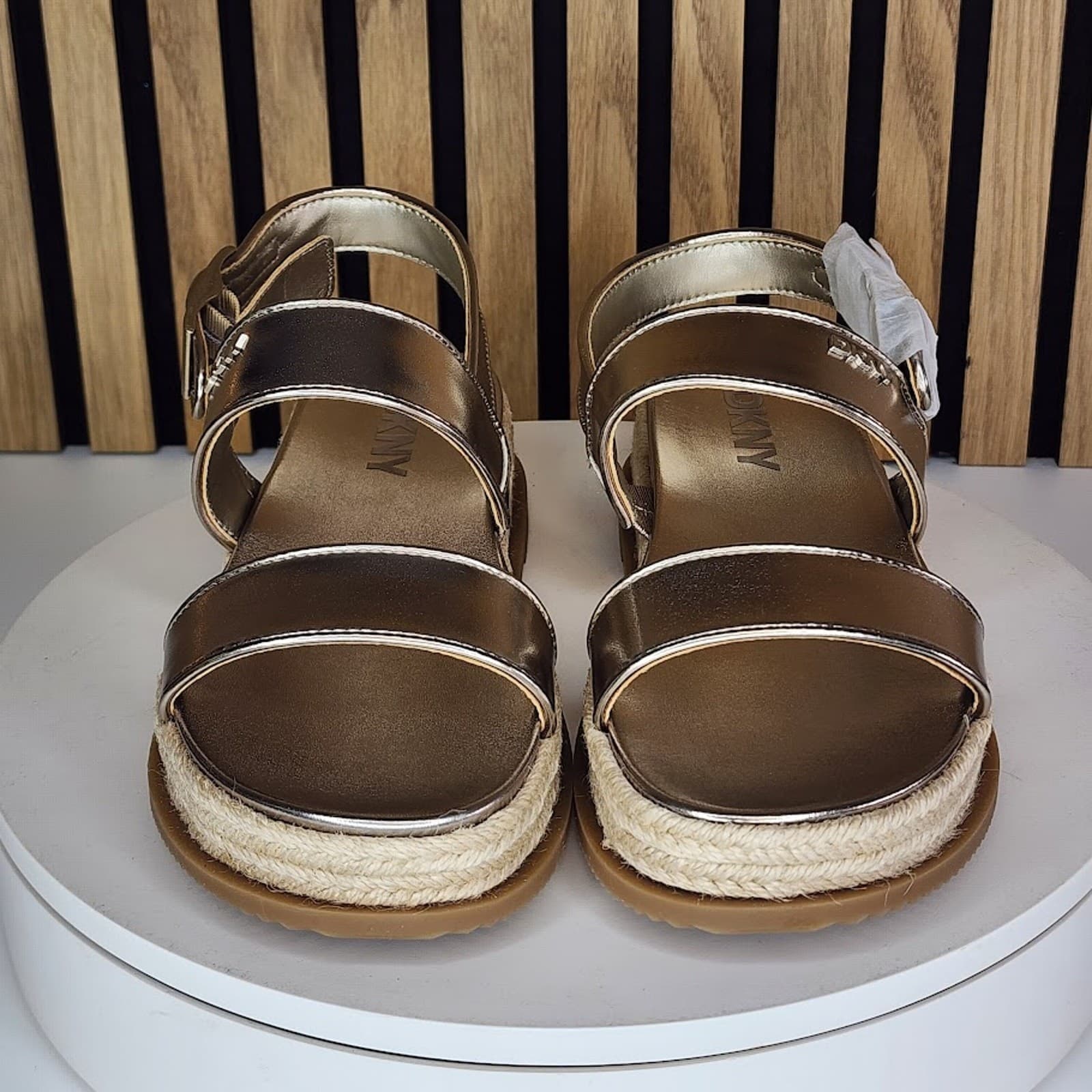 NEW - DKNY Bernae Women’s Slingback Sandals Champagne - Size 5.5 M - Thumbnail 8