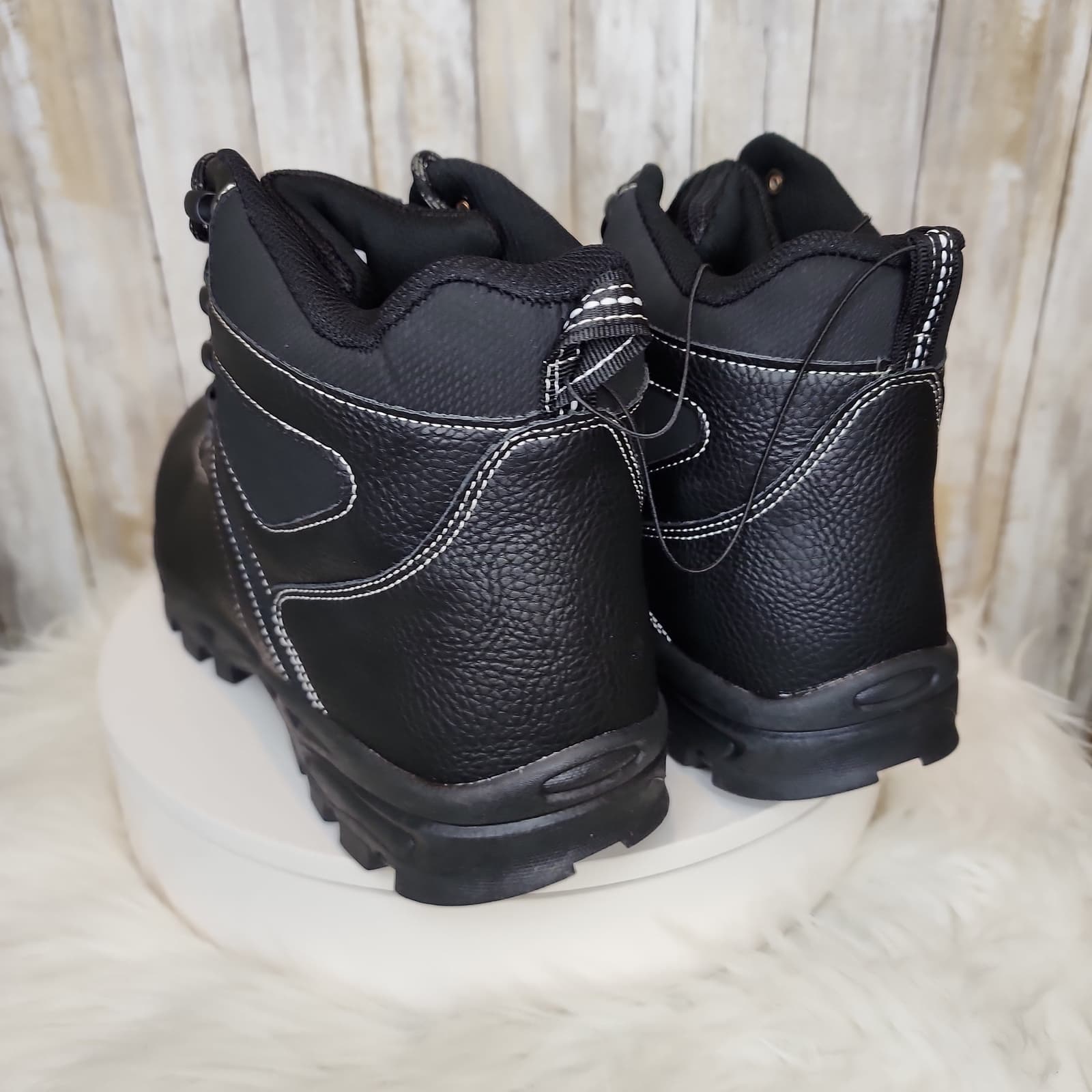 Weatherproof Vintage Mens Hiker Faux-Leather Boots Black - Size 13 - Thumbnail 8