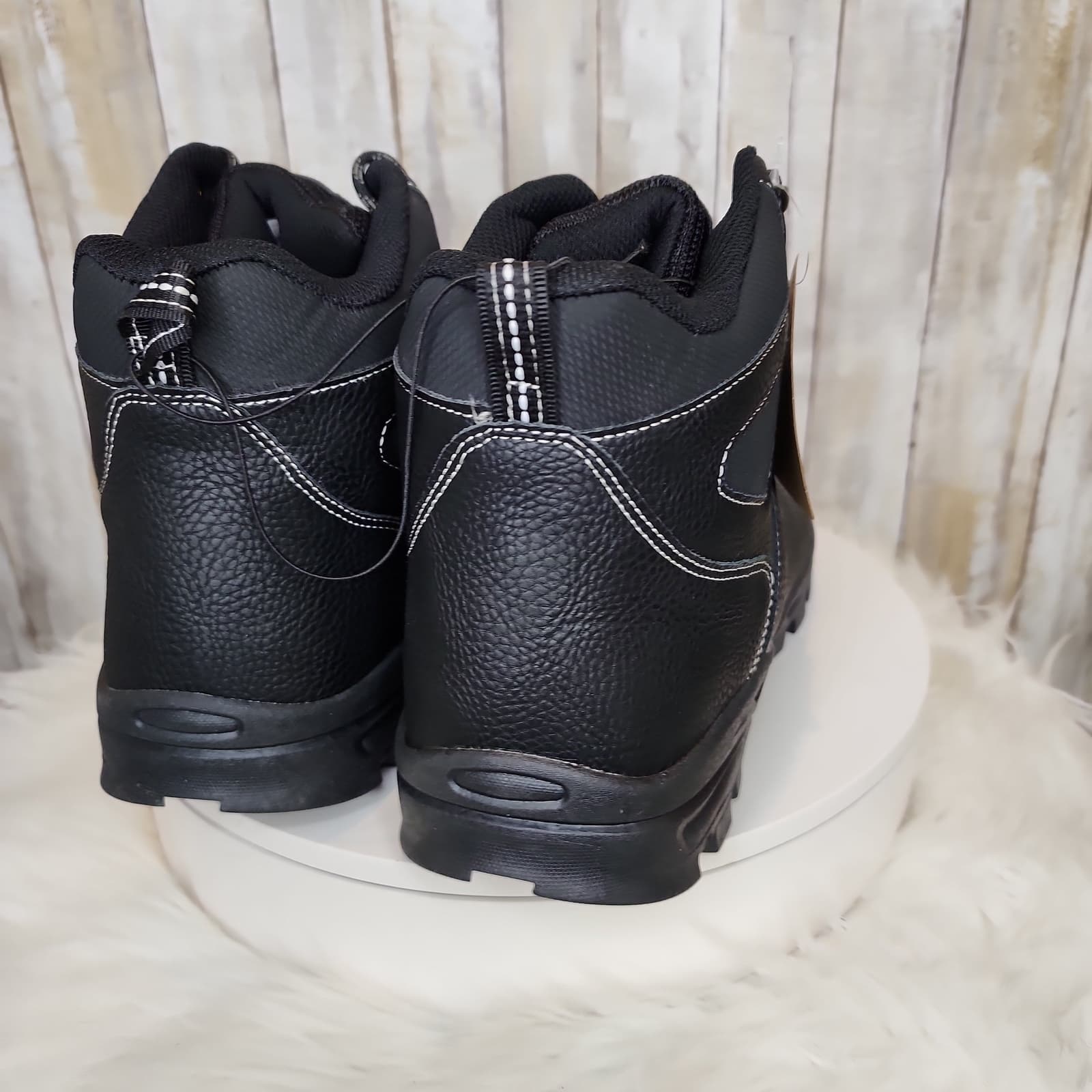 Weatherproof Vintage Mens Hiker Faux-Leather Boots Black - Size 13 - Thumbnail 9
