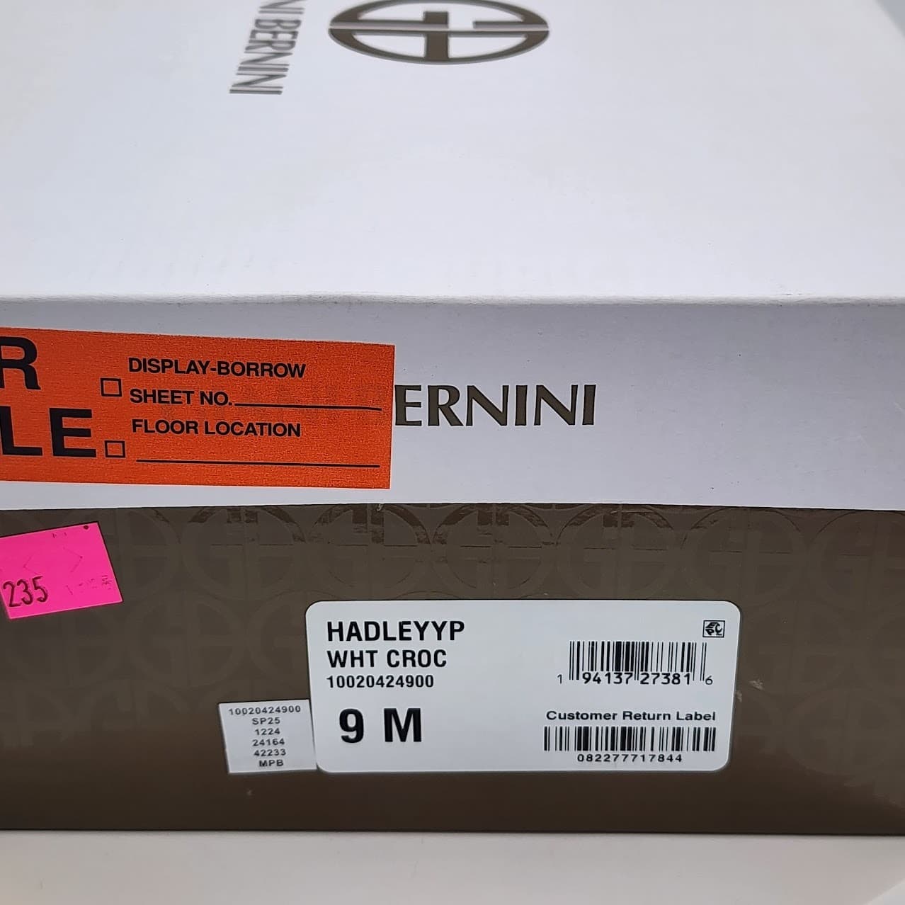 NEW - Giani Bernini Hadleyy Women’s White Croc Strappy Sandals Heel Size 9 M - Thumbnail 7