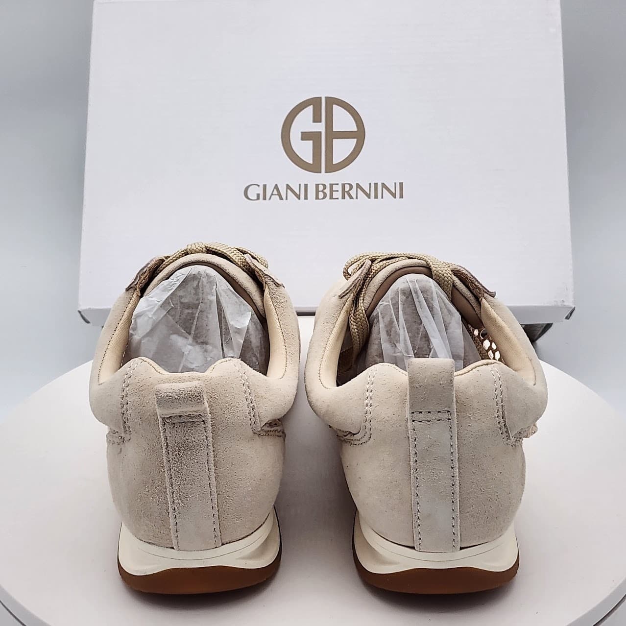 NEW - Giani Bernini Tesiaas Buff Nude Mesh Lace-Up Sneakers Women's Size 8 M - Thumbnail 5