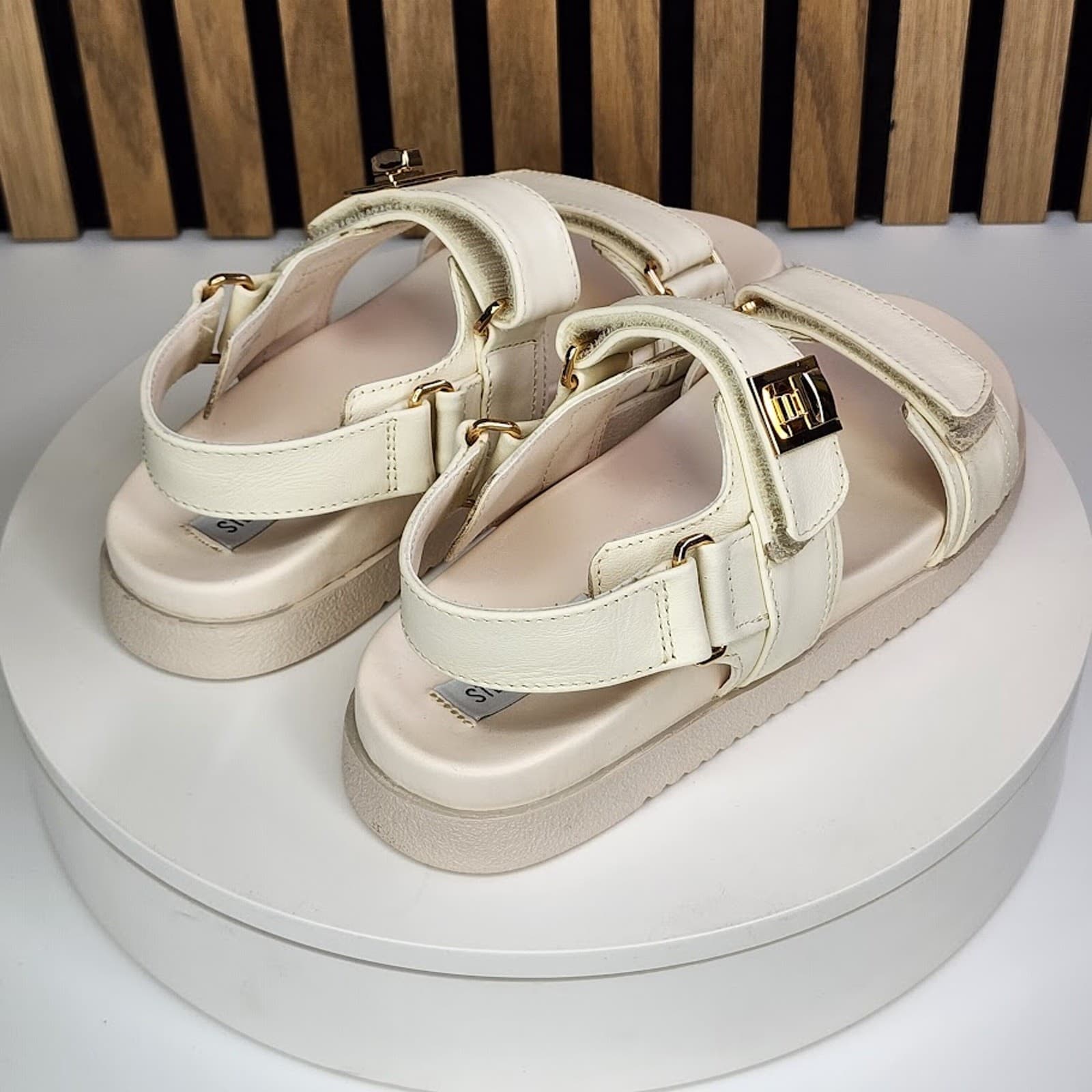 NEW - Steve Madden Mona Women’s Slingback Footbed Sandals Leather - Size 8 - Thumbnail 3