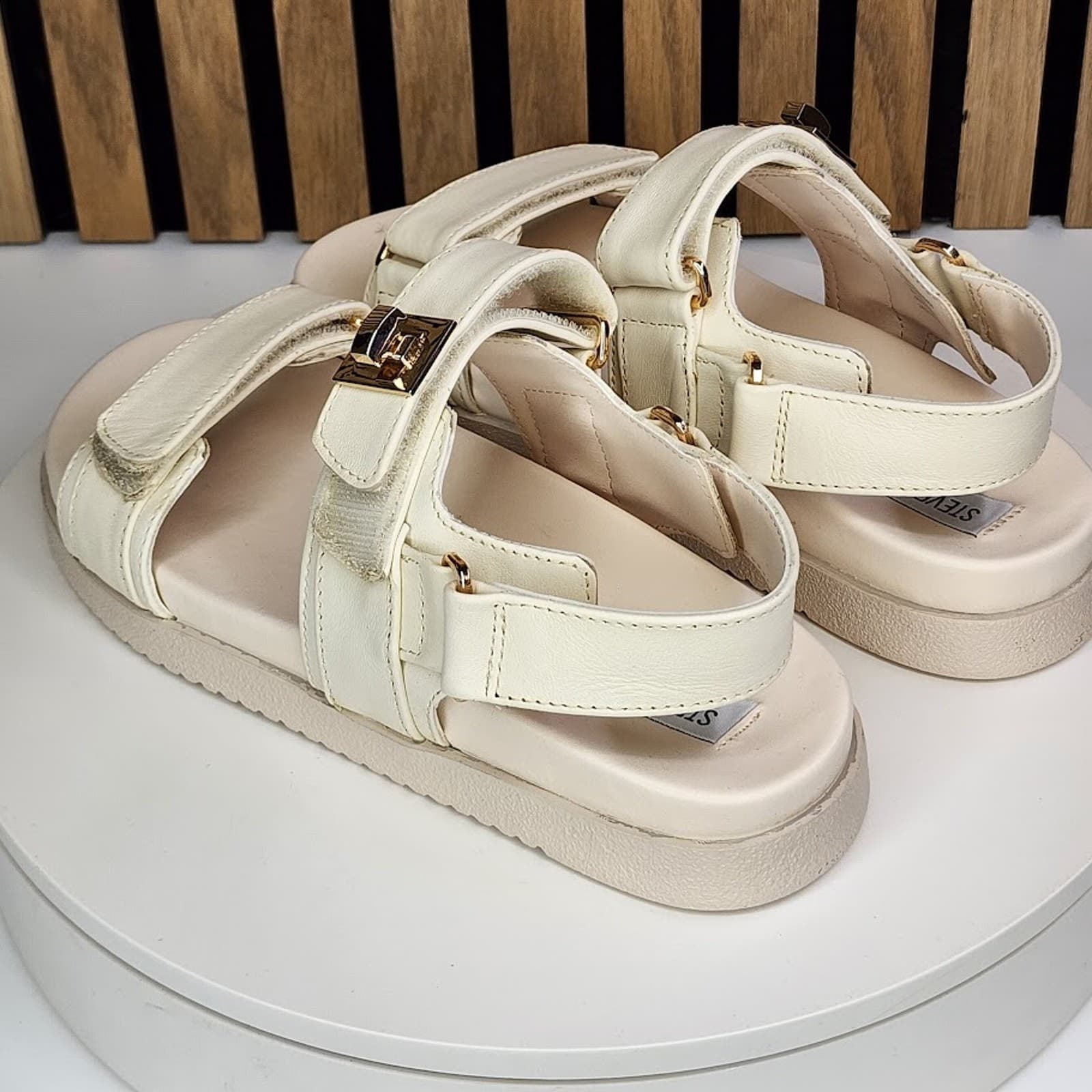 NEW - Steve Madden Mona Women’s Slingback Footbed Sandals Leather - Size 8 - Thumbnail 4