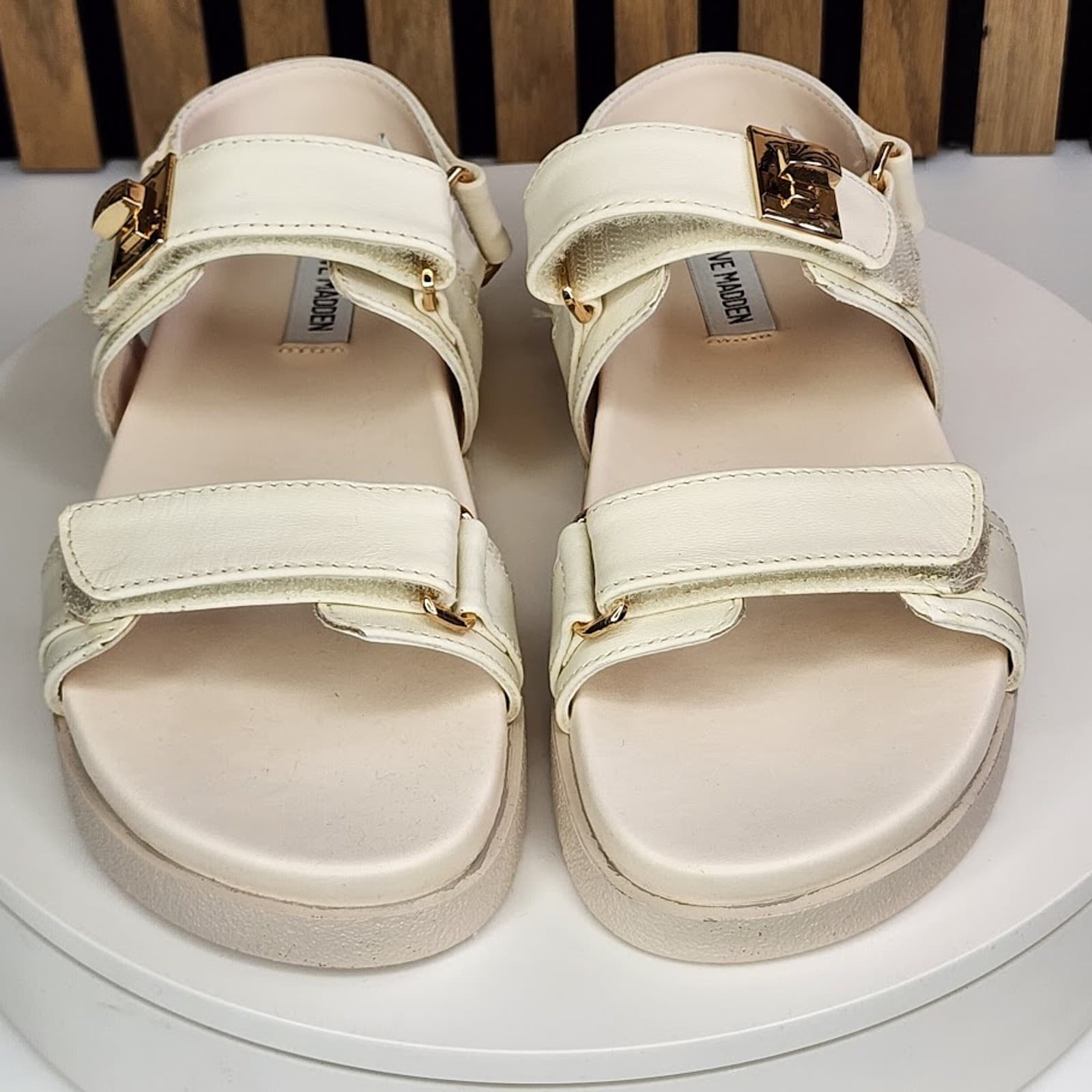 NEW - Steve Madden Mona Women’s Slingback Footbed Sandals Leather - Size 8 - Thumbnail 5
