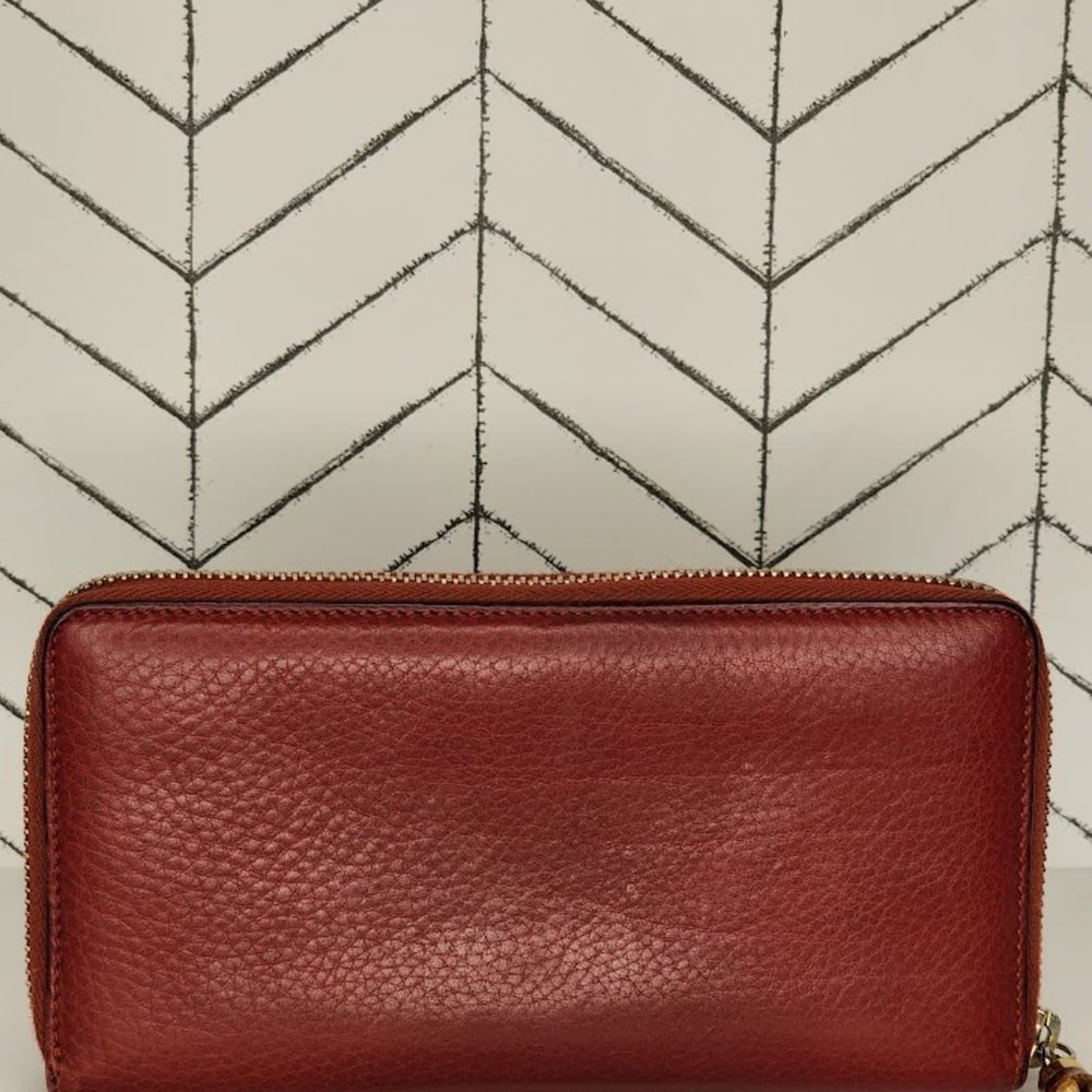 Gucci Leather Bamboo Tassel Zip Around Wallet - Thumbnail 3