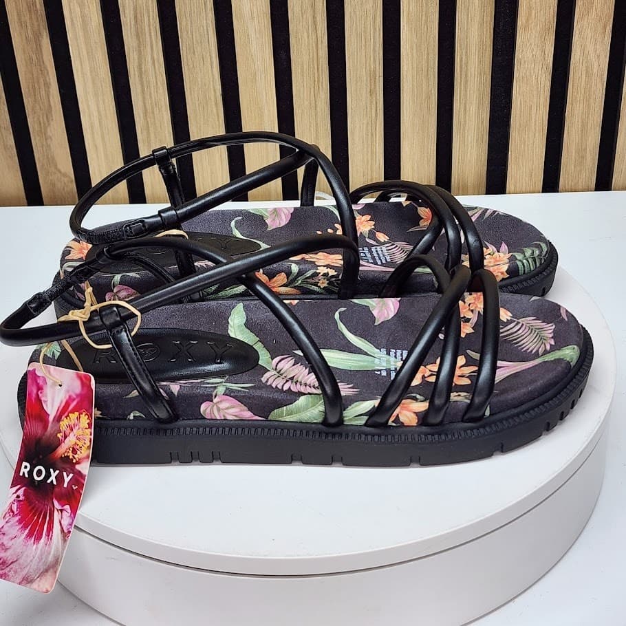 NEW - Roxy Brooke Women’s Platform Strappy Sandals Casual Slip On Shoes - Size 6 - Thumbnail 2