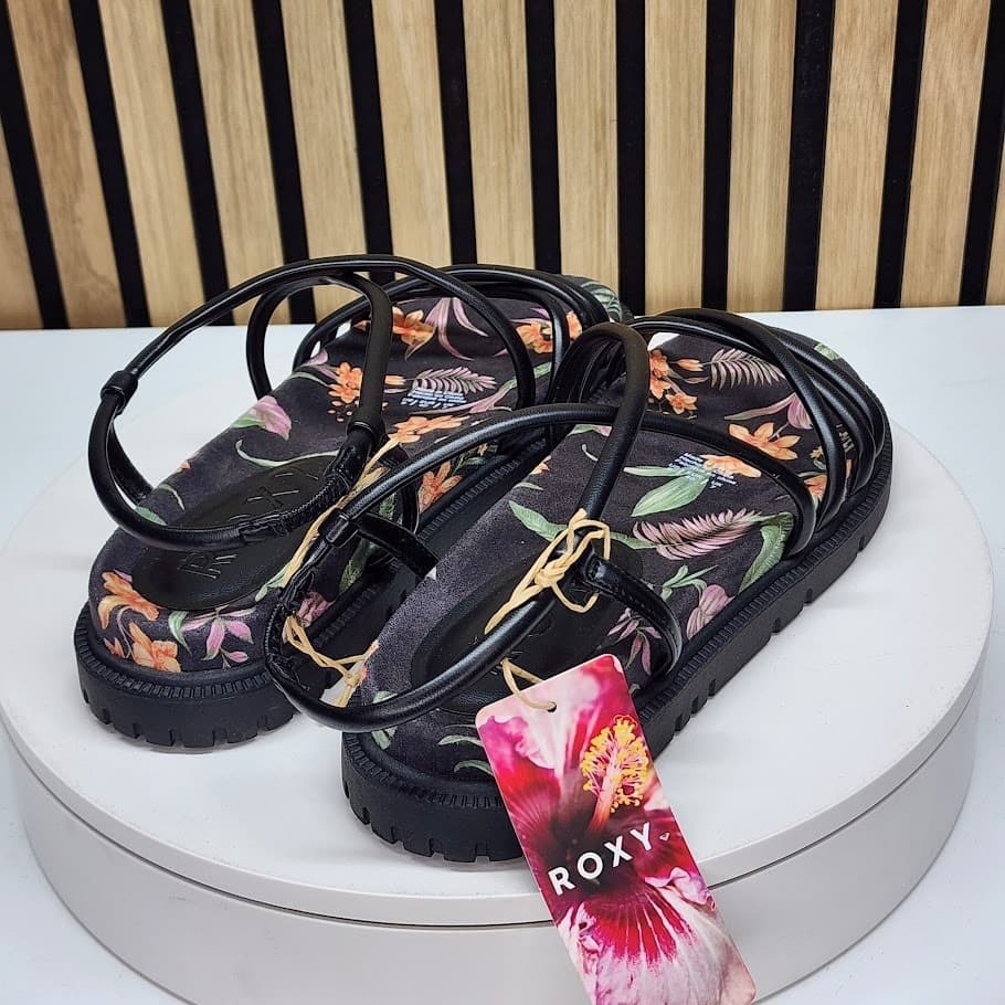 NEW - Roxy Brooke Women’s Platform Strappy Sandals Casual Slip On Shoes - Size 6 - Thumbnail 3