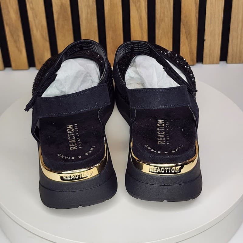 NEW - Kenneth Cole Reaction Hera Women’s Jeweled Platform Black Sandals - Size 9 - Thumbnail 4