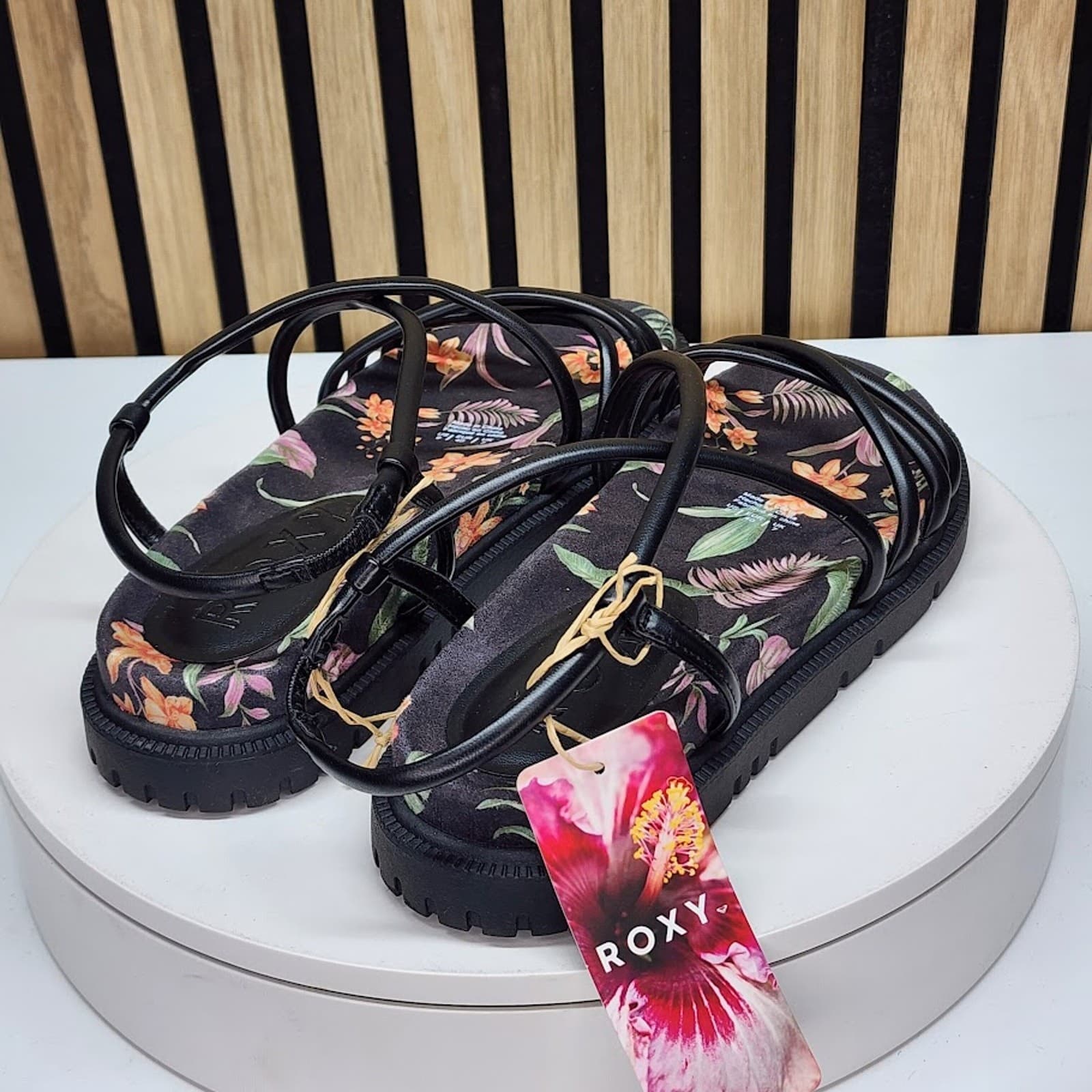 NEW - Roxy Brooke Women’s Platform Strappy Sandals Casual Slip On Shoes Size 10 - Thumbnail 3