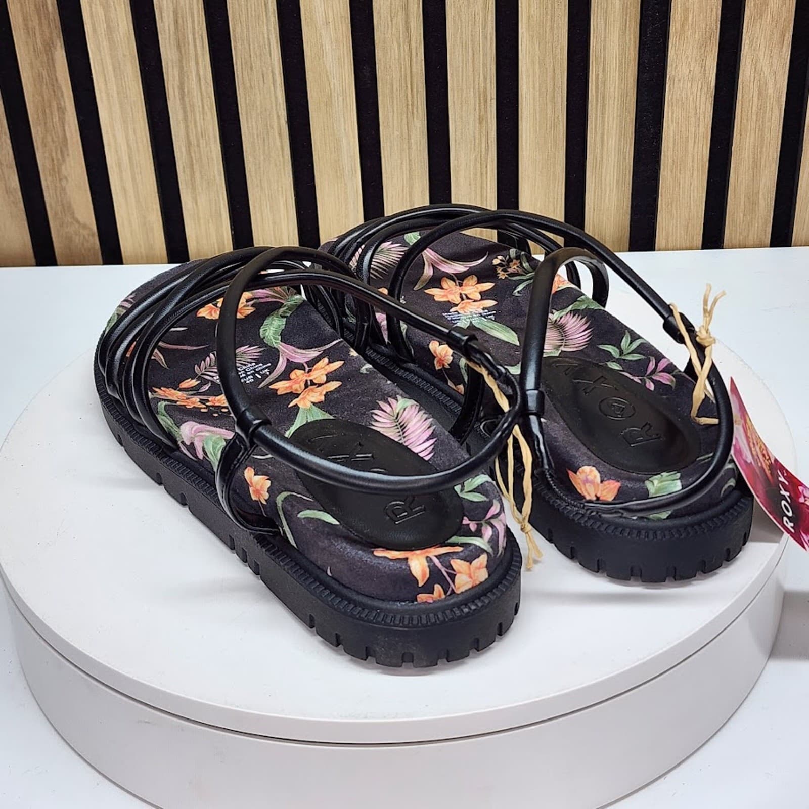NEW - Roxy Brooke Women’s Platform Strappy Sandals Casual Slip On Shoes - Size 8 - Thumbnail 4