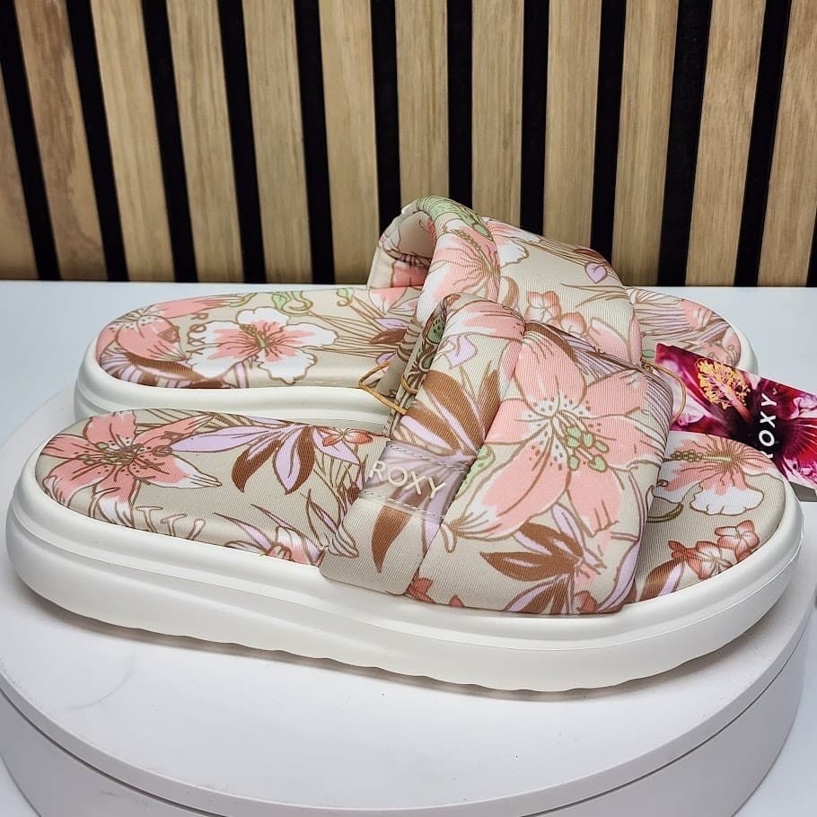 NEW - Roxy Gelato Lux Women’s Pink Platform Sandals Slip On Casual Shoes Size 5 - Thumbnail 2