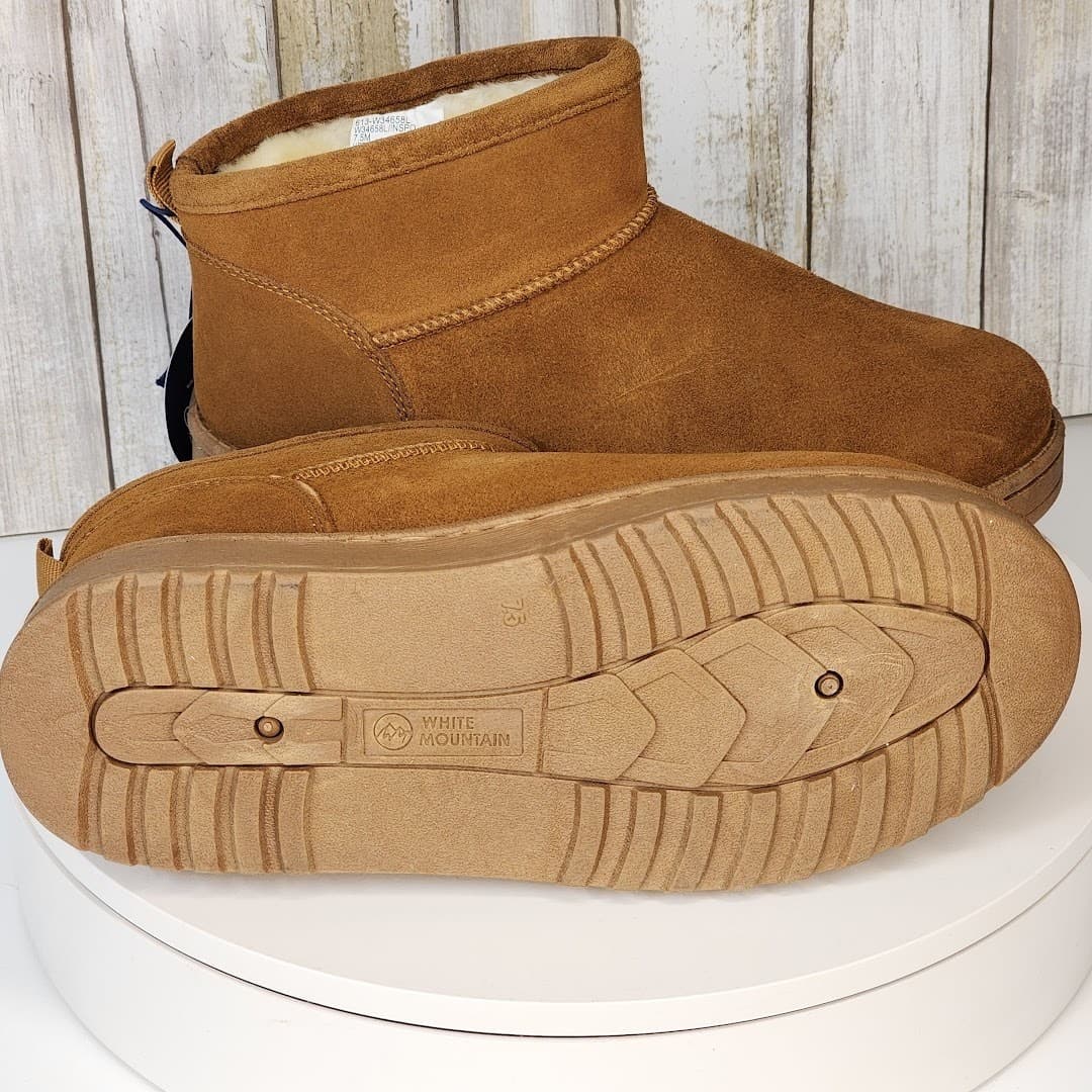 White Mountain Women's Inspo Booties - Size 7.5 - Whiskey Suede - Thumbnail 9