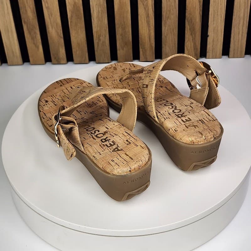 NEW - Aerosoles Izola Women’s Wedge Sandals Comfort Slide Shoes Size 6 - Thumbnail 3