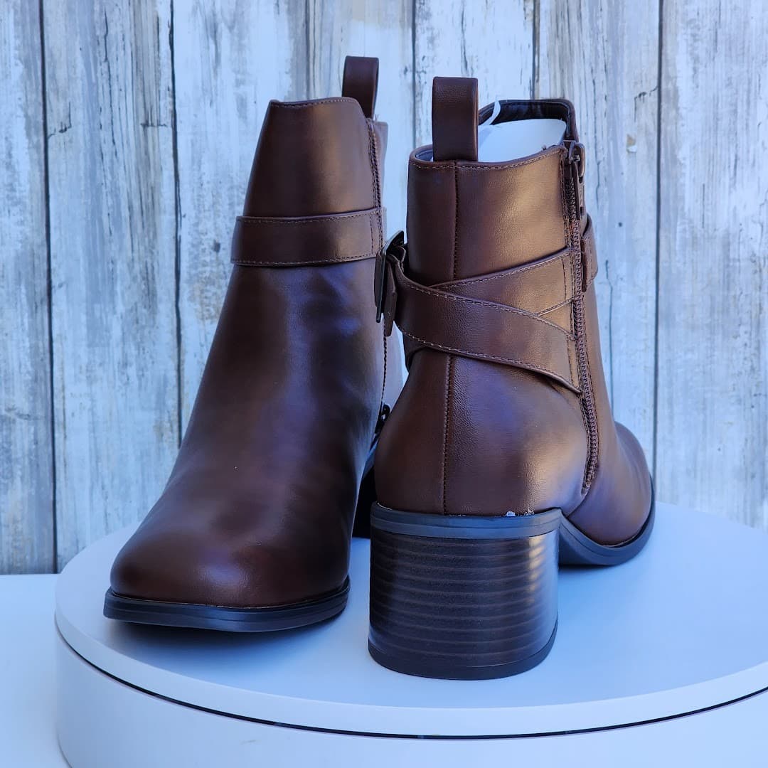White Mountain Women's Narrows Heeled Brown Booties - Size 8.5 - Thumbnail 8