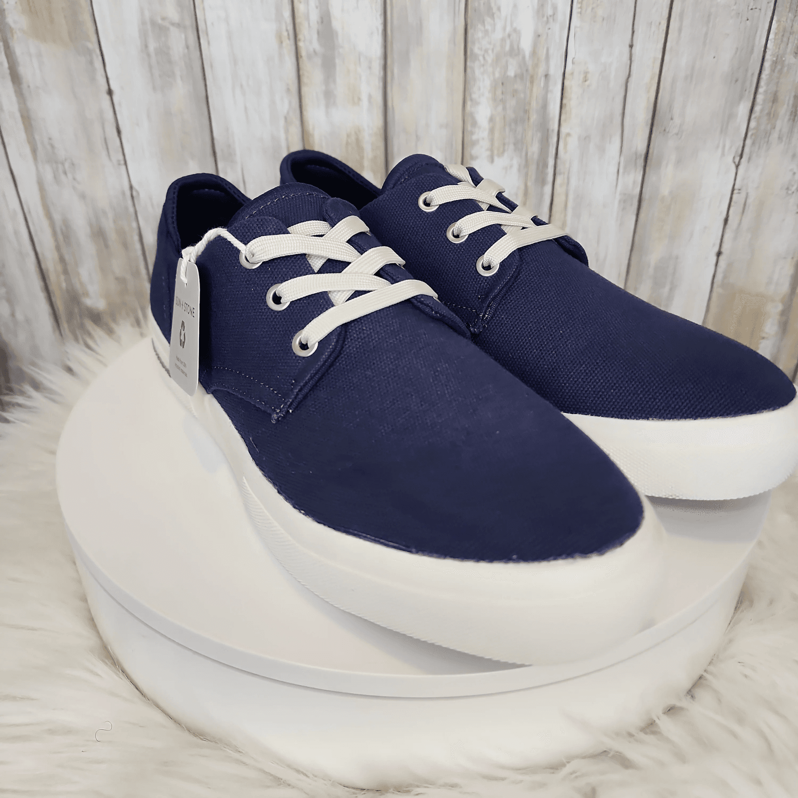 Sun Stone Mens Kiva Lace-Up Core Sneaker Navy 9.5 - Thumbnail 10