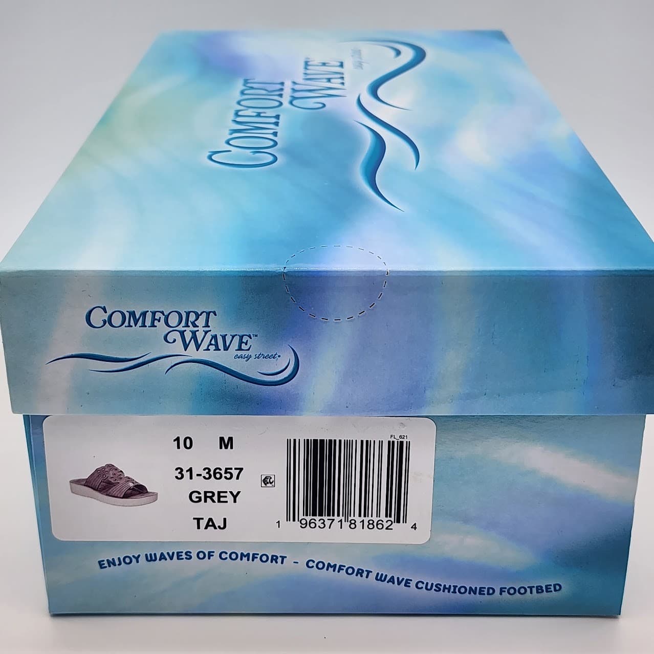 NEW Easy Street Comfort Wave Taj Slide Sandals Gray Women's Size 10M Comfort - Thumbnail 10