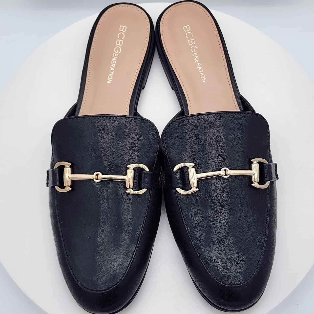 NEW BCBGeneration Zorie Black Mule Loafers Women's Size 9.5 M Slip-On Flats - Thumbnail 5