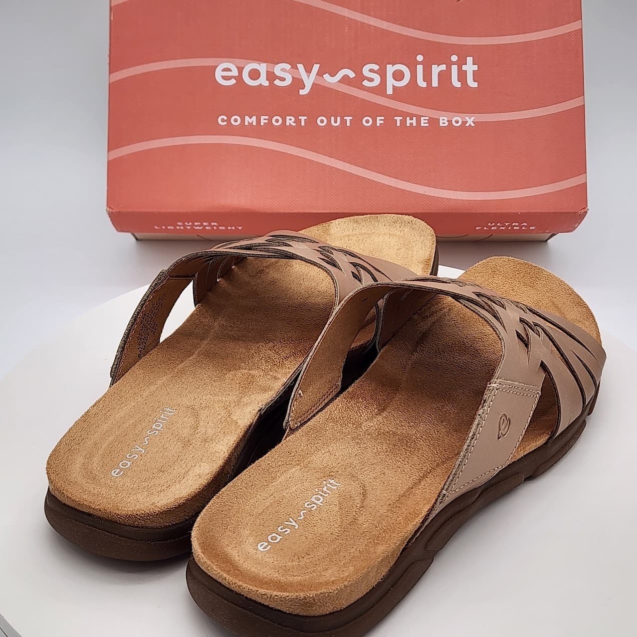 NEW Easy Spirit Meadow Bronze Metallic Slide Sandals Women'S Size 8 M Comfort - Thumbnail 3