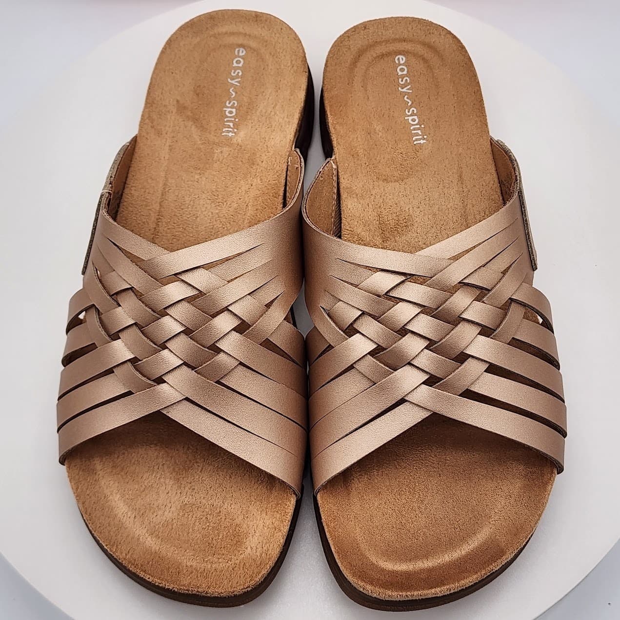 NEW Easy Spirit Meadow Bronze Metallic Slide Sandals Women'S Size 8 M Comfort - Thumbnail 7