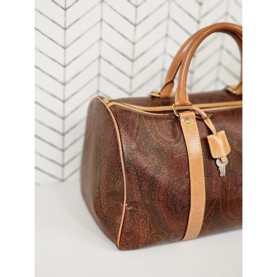 Etro Bordeaux Paisley Boston Bag - Thumbnail 3