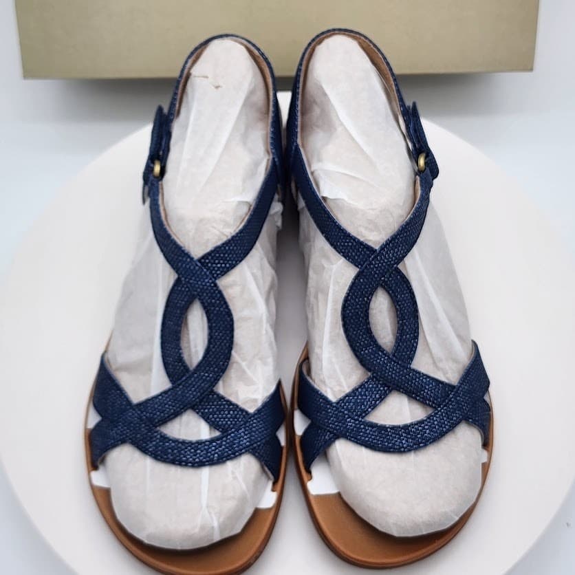 NEW SOUL Naturalizer Women's Blue Strappy Comfort Sandals Size 9.5M Slingback - Thumbnail 7