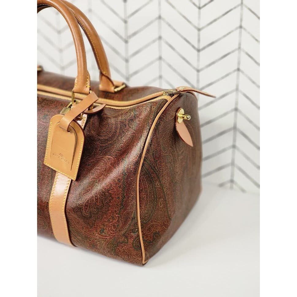 Etro Bordeaux Paisley Boston Bag - Thumbnail 2