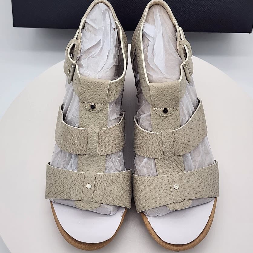 NEW Dr. Scholl's Barton Grey Wedge Sandals Women's Size 6.5M Platform Shoes - Thumbnail 7
