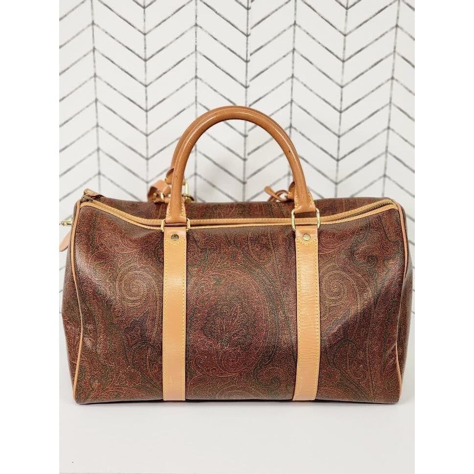 Etro Bordeaux Paisley Boston Bag - Thumbnail 7