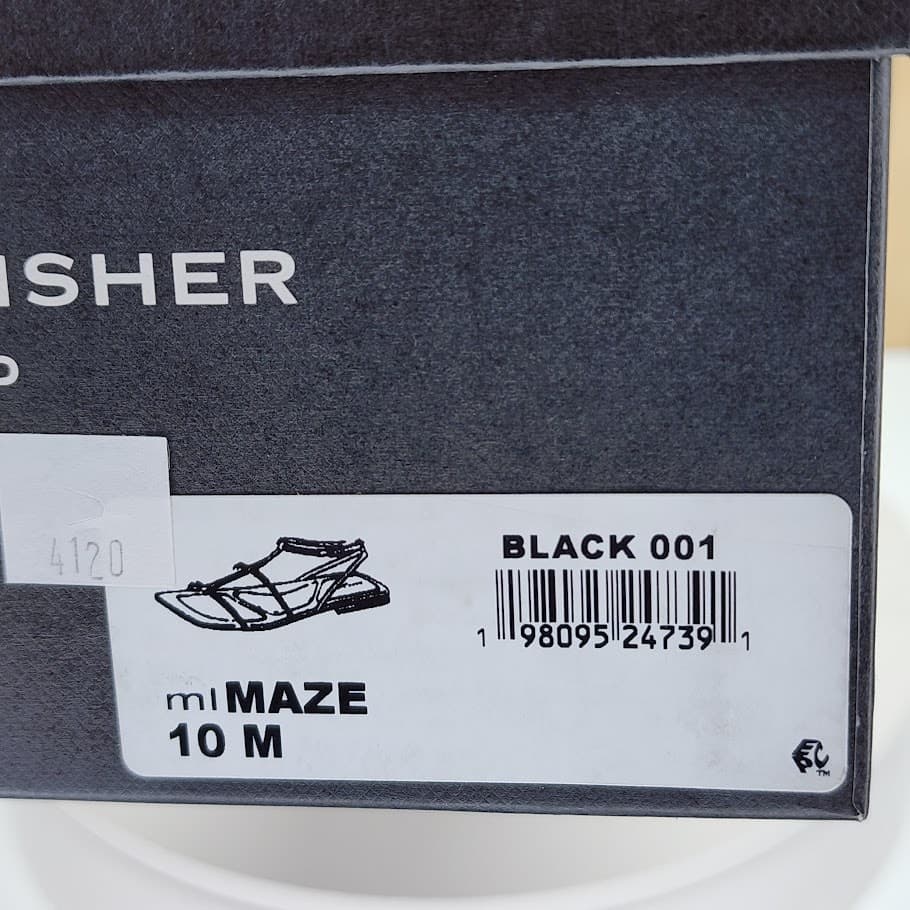 NEW - Marc Fisher LTD Maze Women’s Black Braided Caged Flat Sandals Size 10 - Thumbnail 9