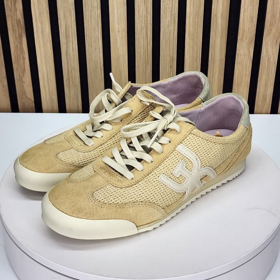 Sam Edelman Women’s Beige Suede & Woven Lace-Up Sneakers - Size 6.5 M - Thumbnail 8